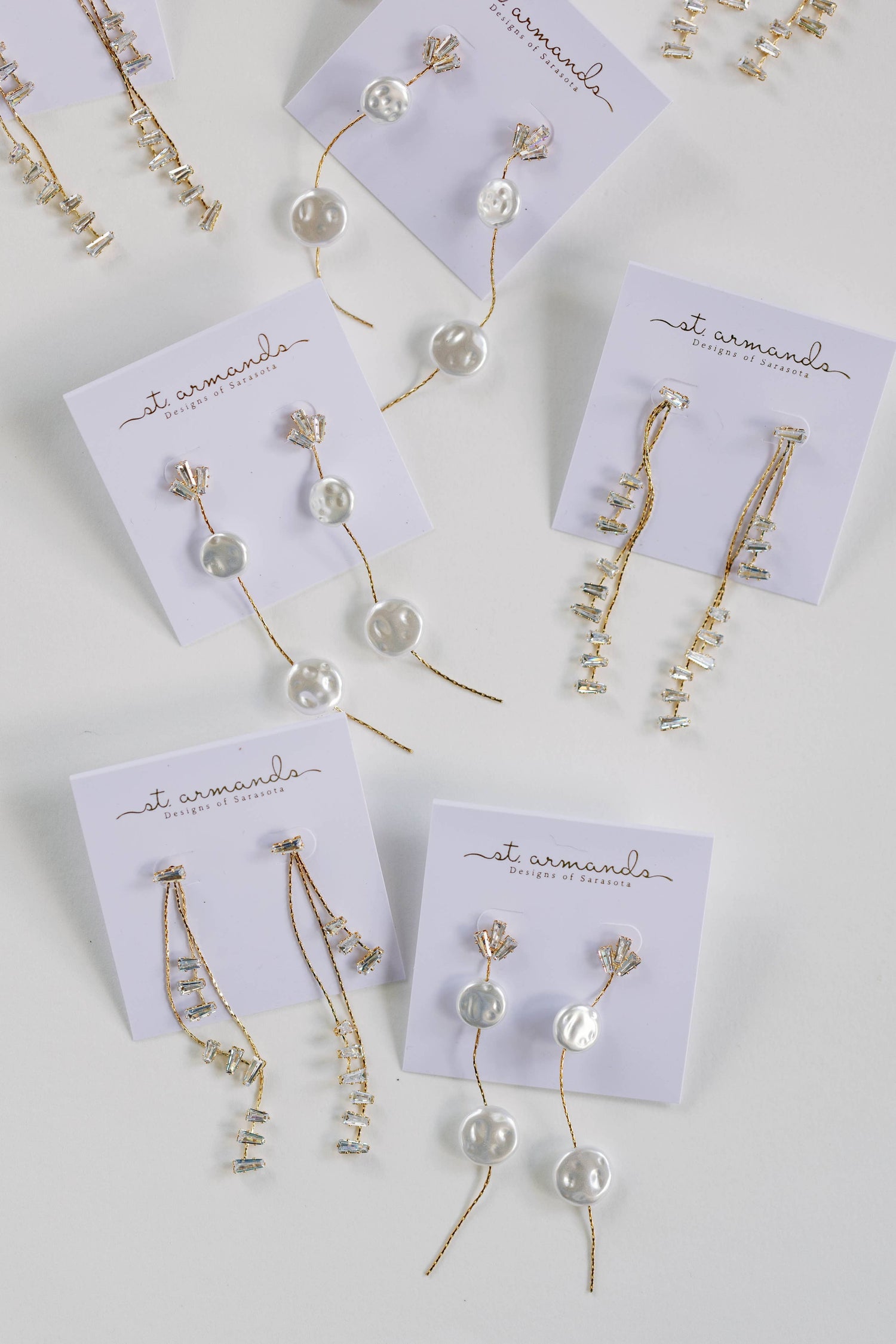 Pearl and Diamond Statement Drop Earrings