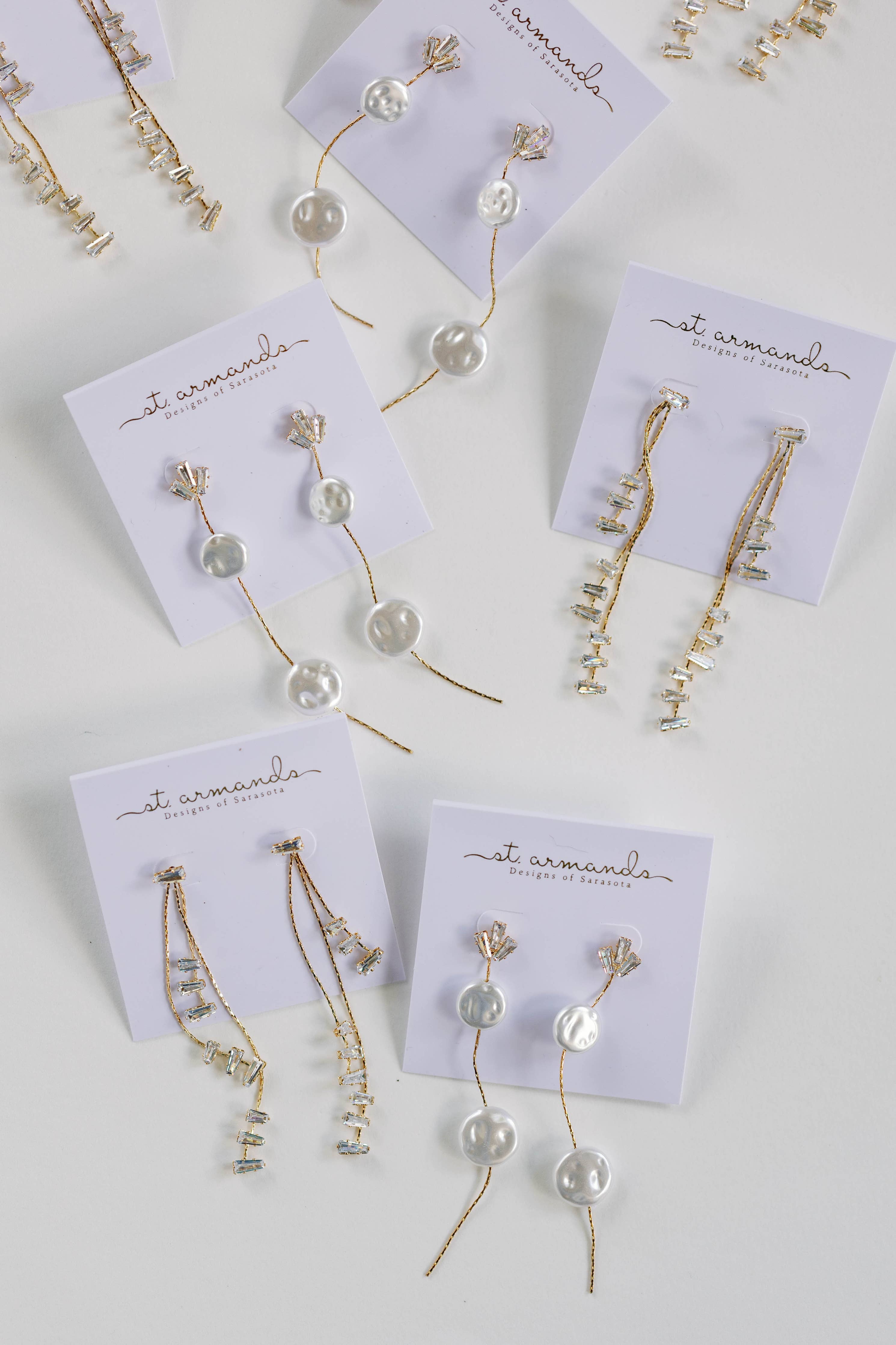 Pearl and Diamond Statement Drop Earrings