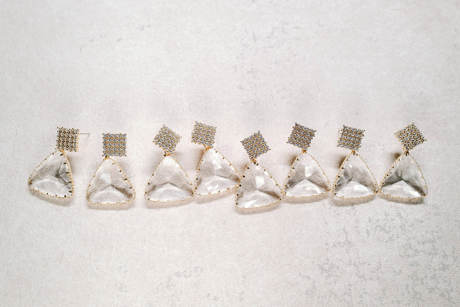 Diamond Pave and Crystal Drop Holiday Statement Earrings
