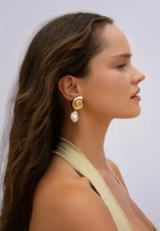 La Mer Baroque Shell Earrings