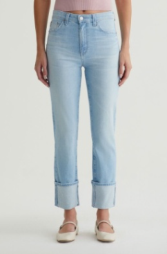 Saige Crop High Rise Cuffed Jeans