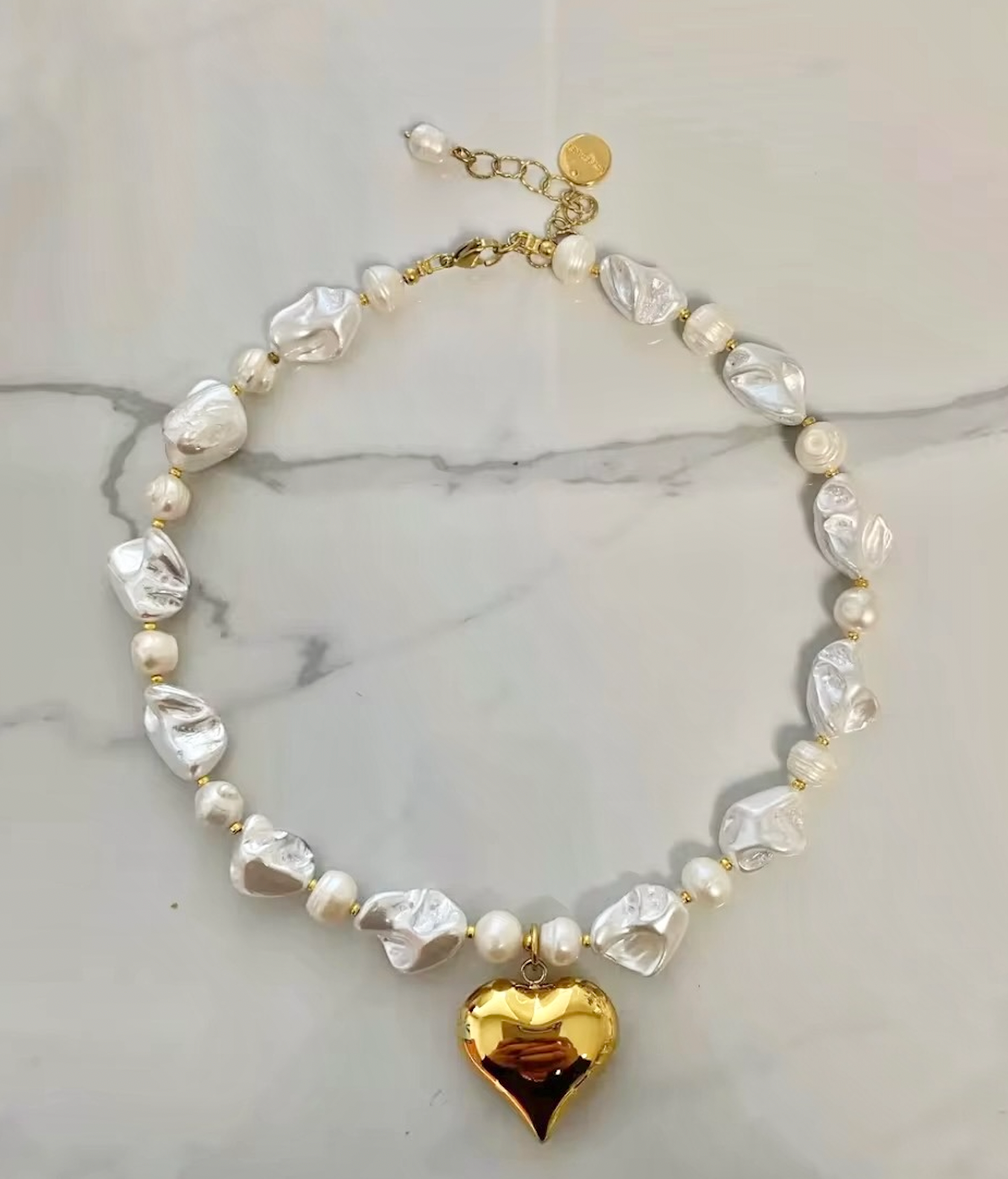 The Pearlie Heart Necklace