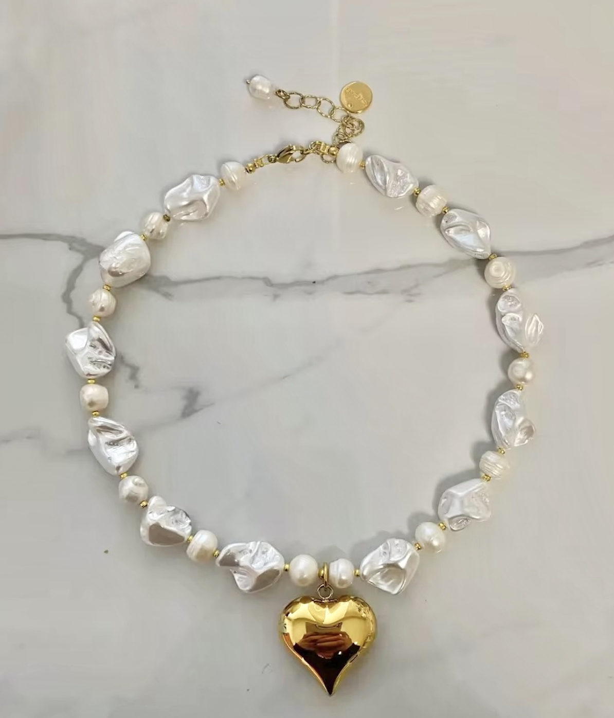 The Pearlie Heart Necklace