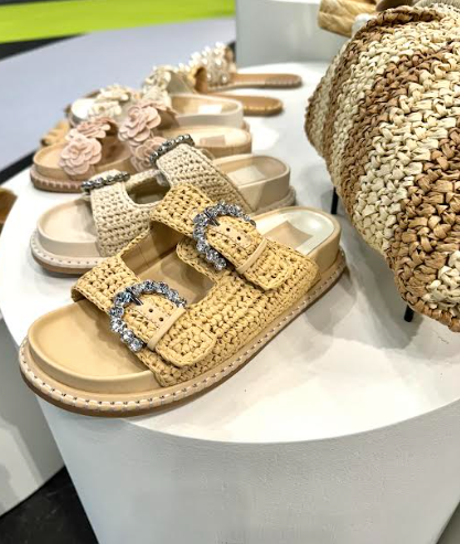 Shauny Crystal Natural Knit Sandal