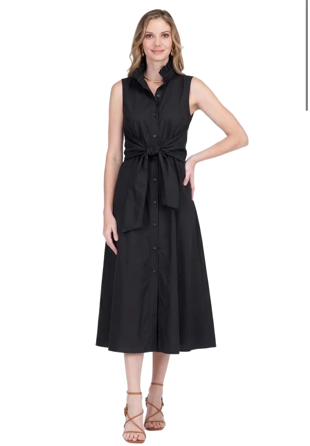 Back Wrap Maxi Dress in Black