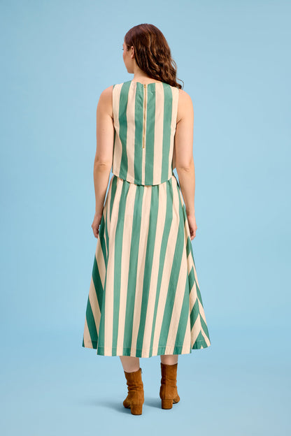 Pavilion Skirt, Stone Stripe