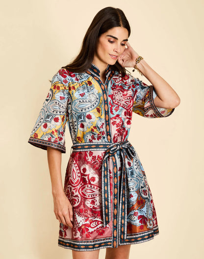 Aracati Mini Dress in Venetian Patchwork