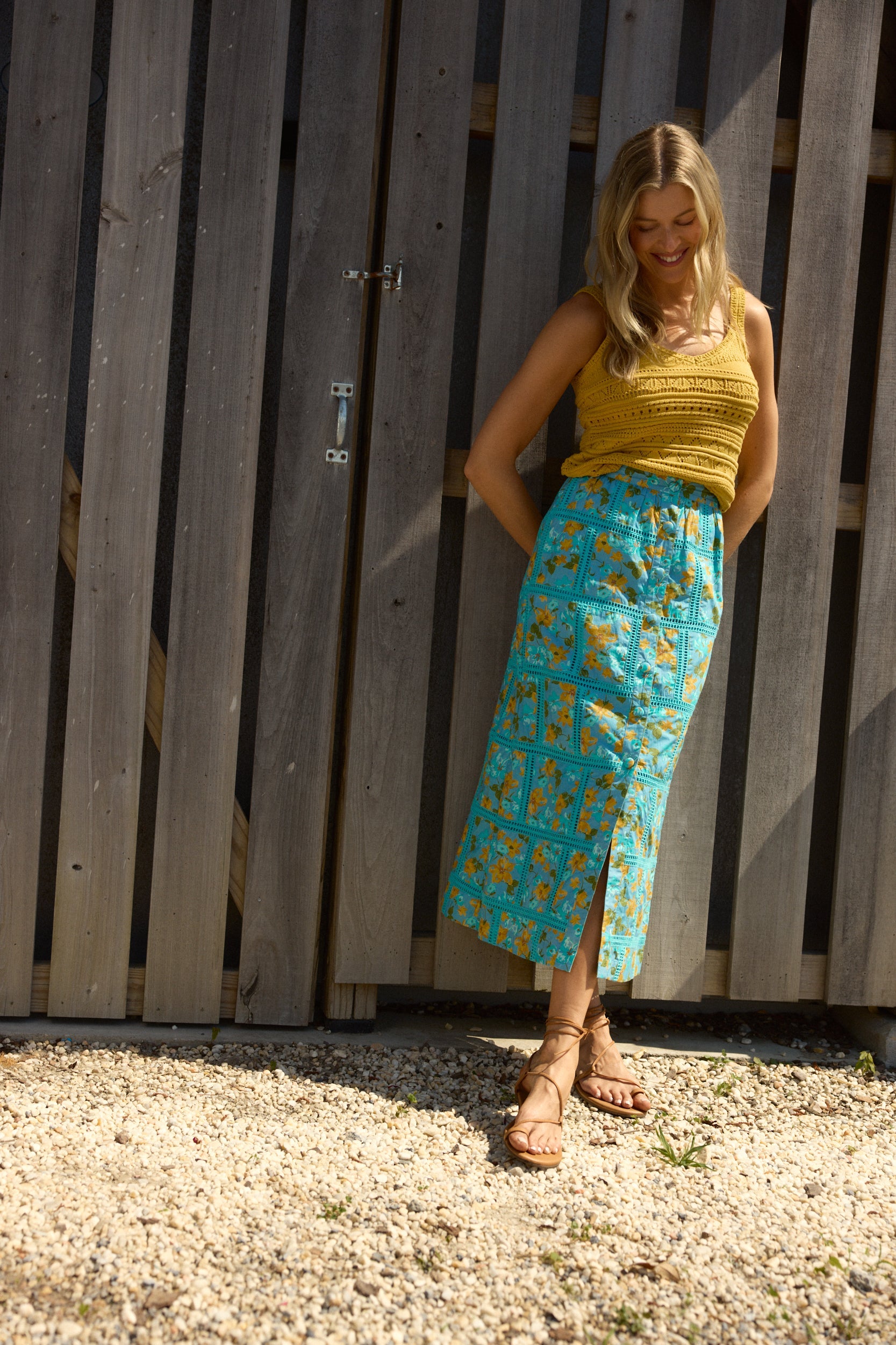Iris Crochet Top, Marigold