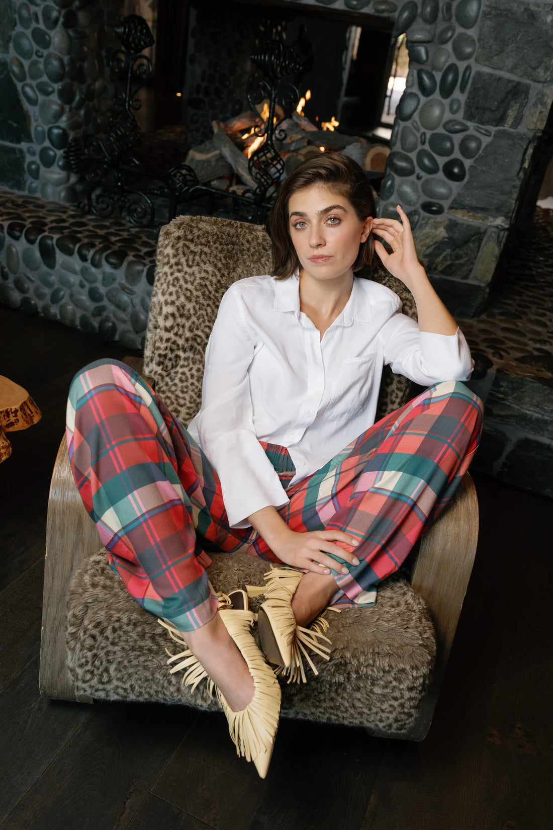 Sarah Pants in Checker Pink