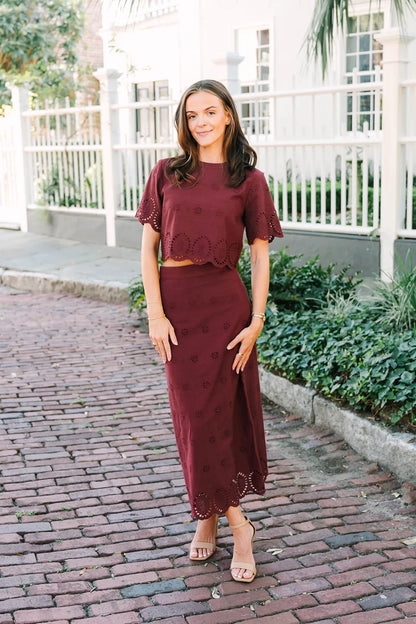 Nova Blouse in Merlot