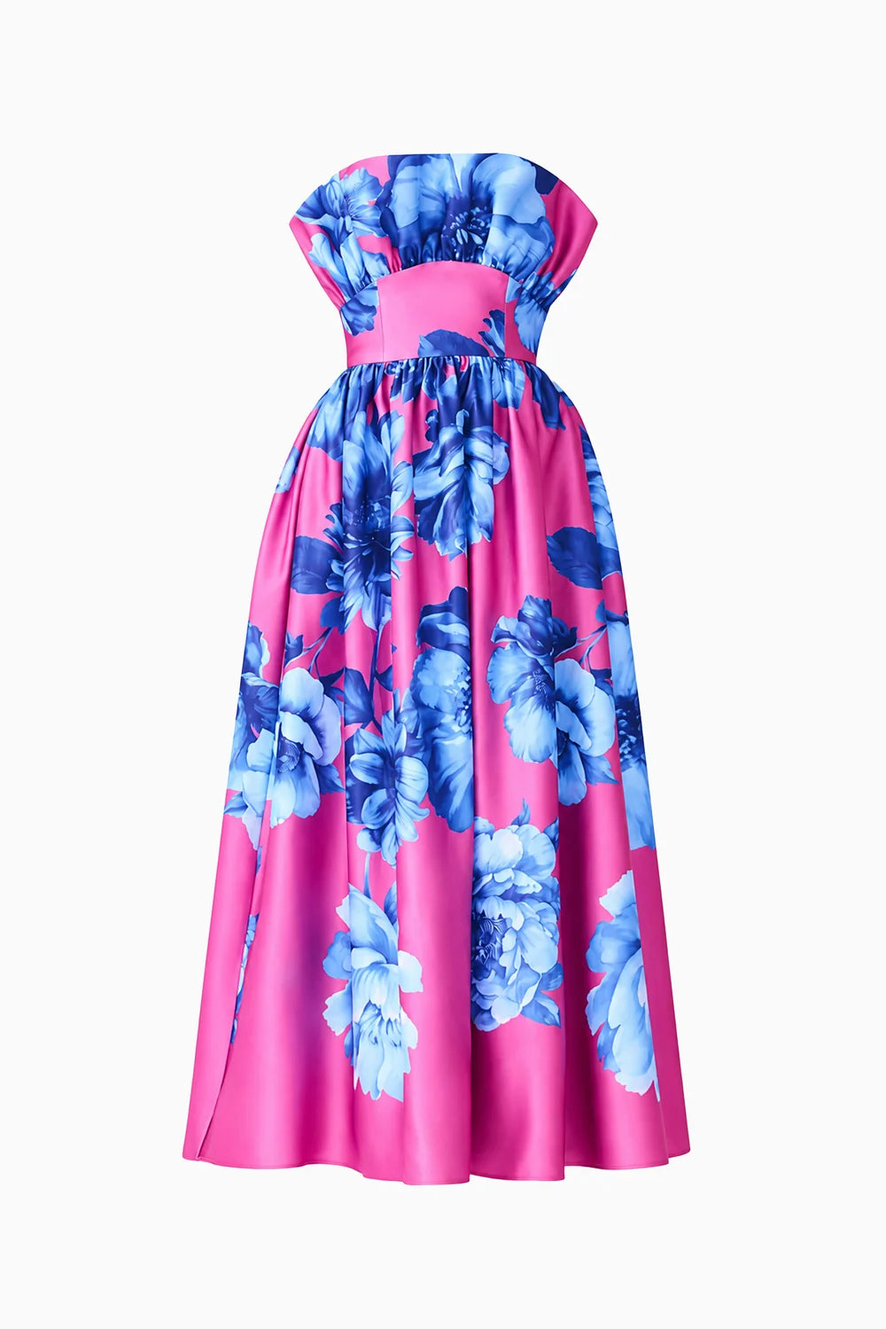 Sybella Maxi Gown in Blue Pink Floral