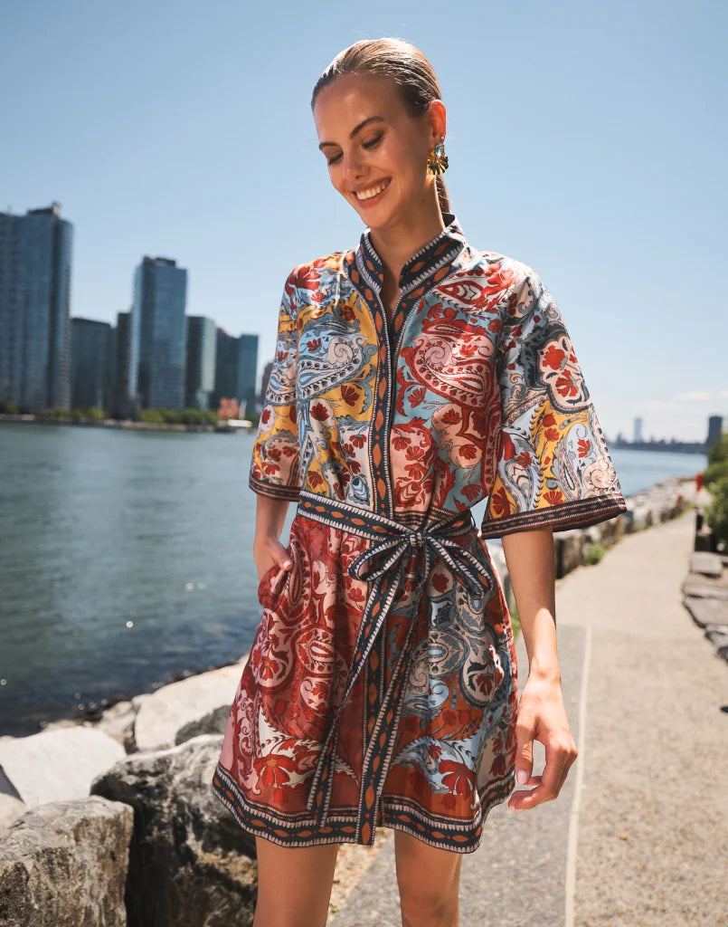 Aracati Mini Dress in Venetian Patchwork