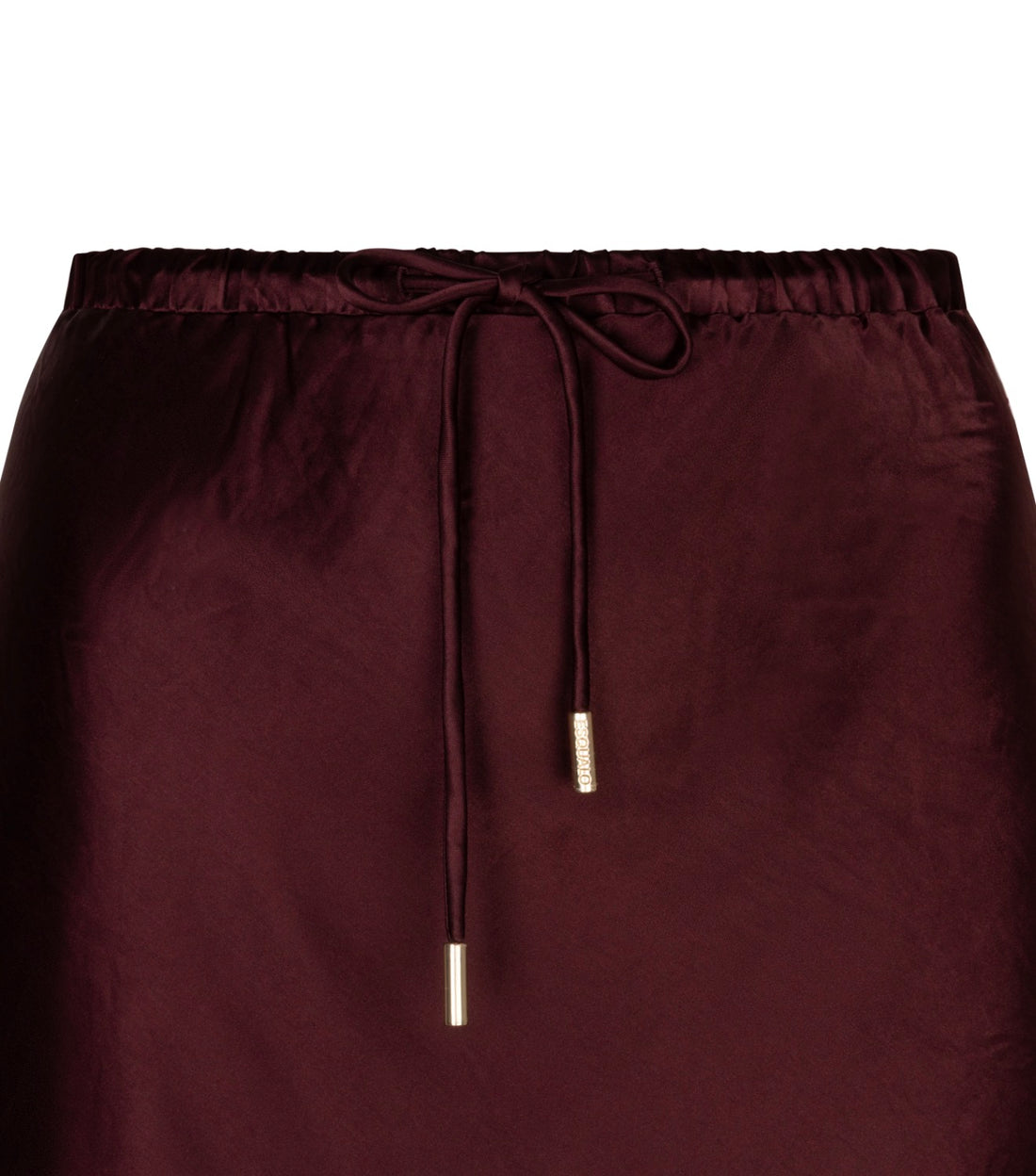 Long Acetate Skirt in Merlot