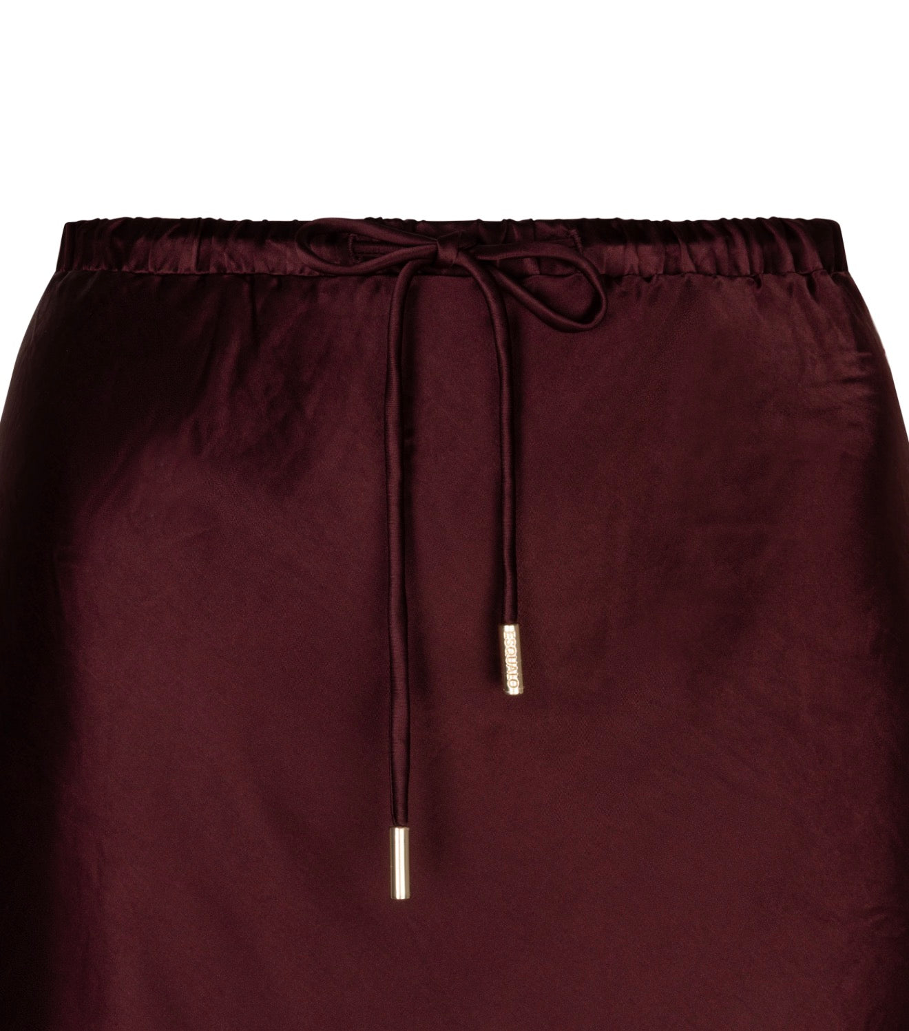 Long Acetate Skirt in Merlot