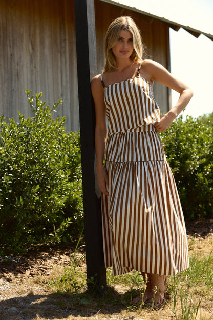 Quinn Skirt, Tuck Stripes