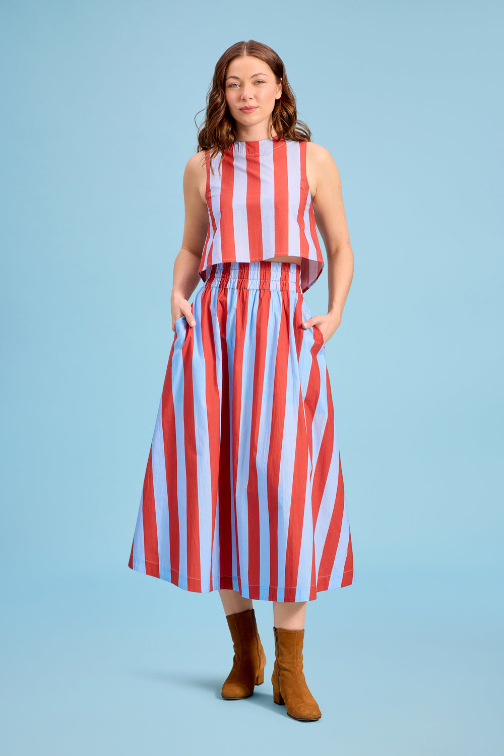 Pavilion Skirt, Hearth Stripe