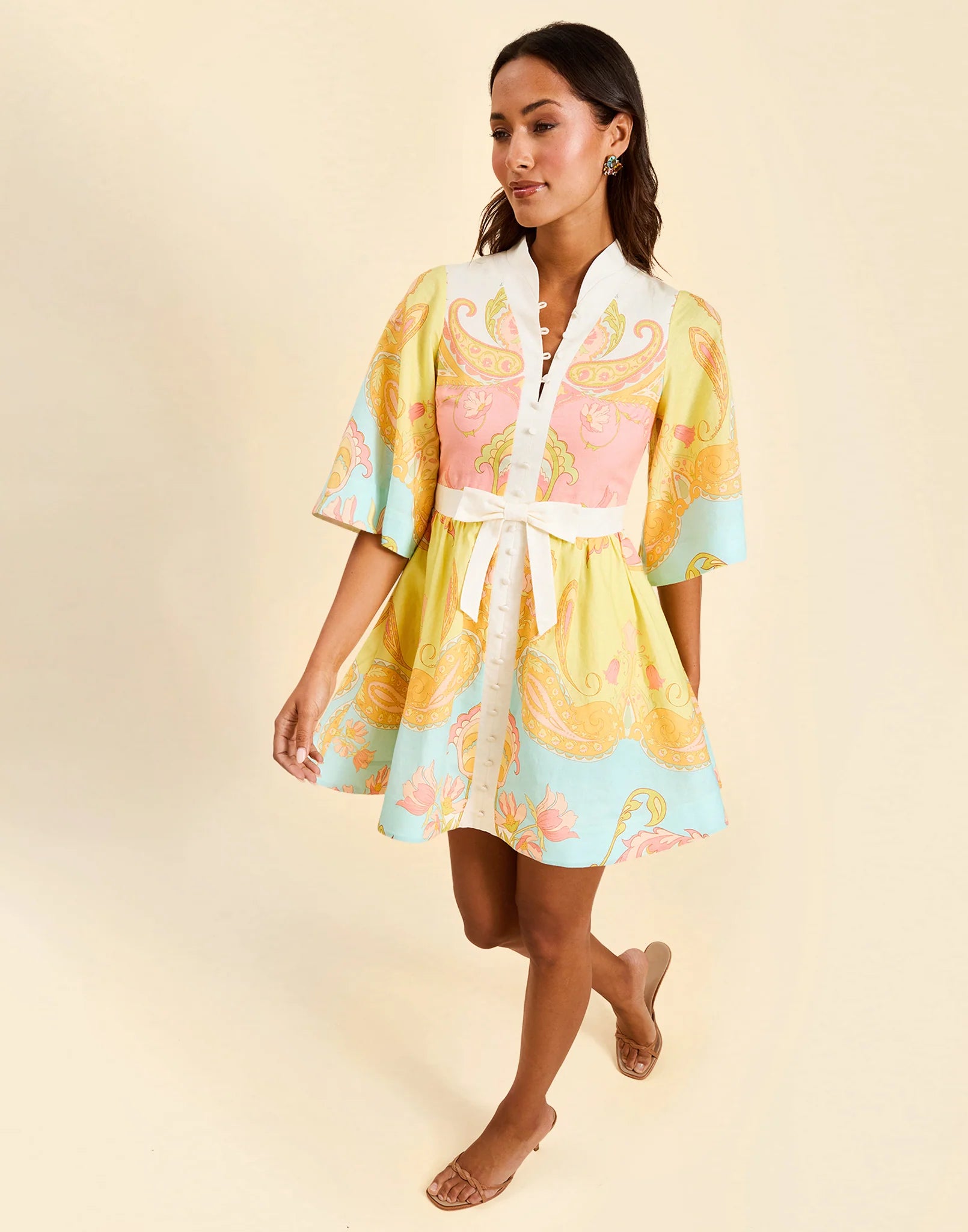 Carmen Mini Dress in Venetian Paisley