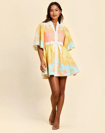 Carmen Mini Dress in Venetian Paisley