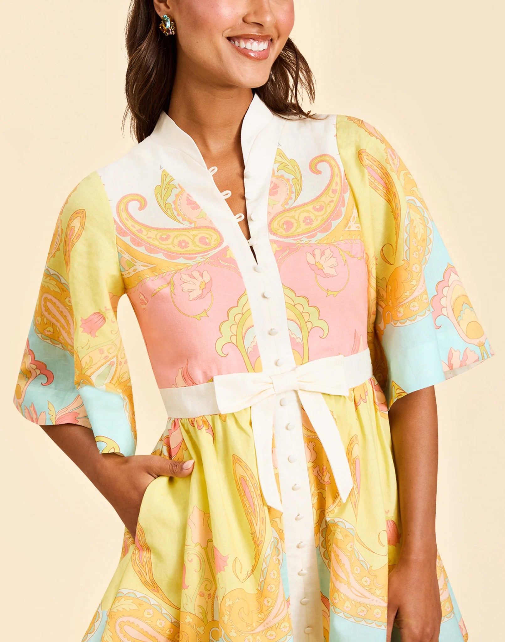 Carmen Mini Dress in Venetian Paisley