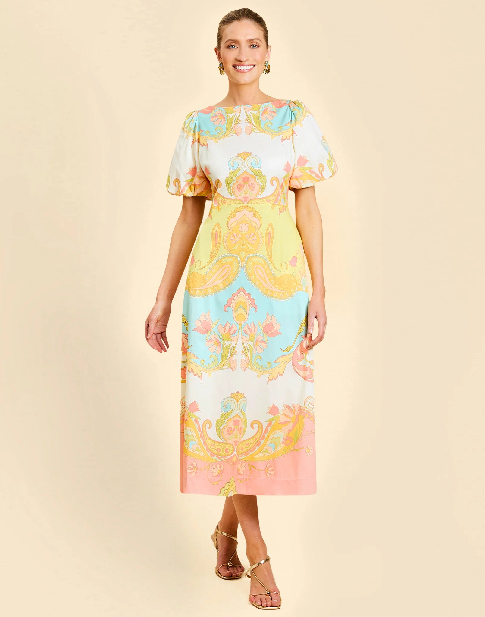 Pippa Midi Dress in Venetian Paisley