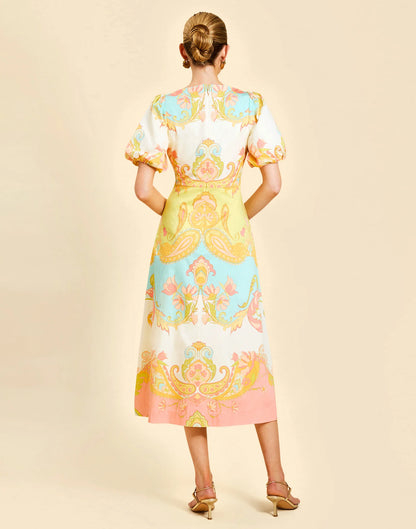 Pippa Midi Dress in Venetian Paisley