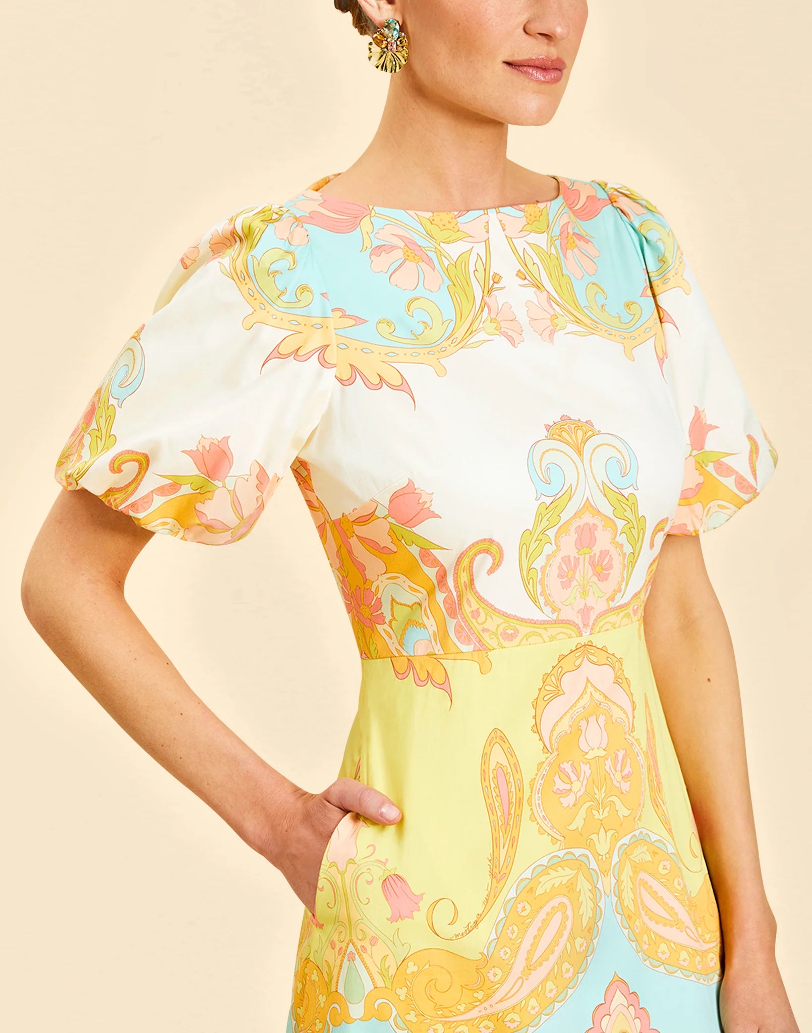 Pippa Midi Dress in Venetian Paisley