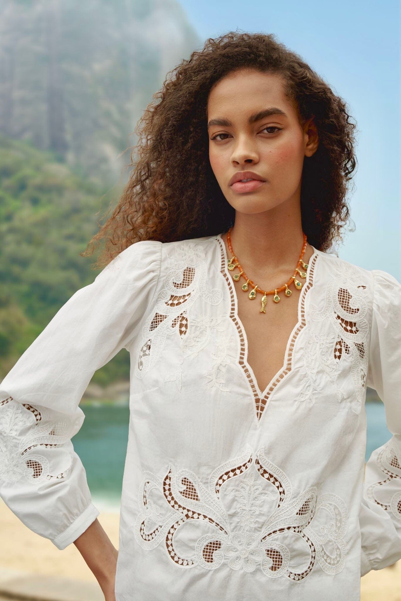 Richilieur Off-White Long Sleeve Blouse