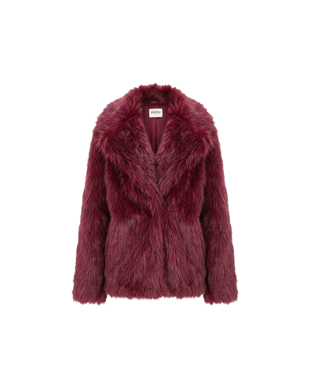 Salt Lake Fur Coat in Merlot Knit Faux Fur