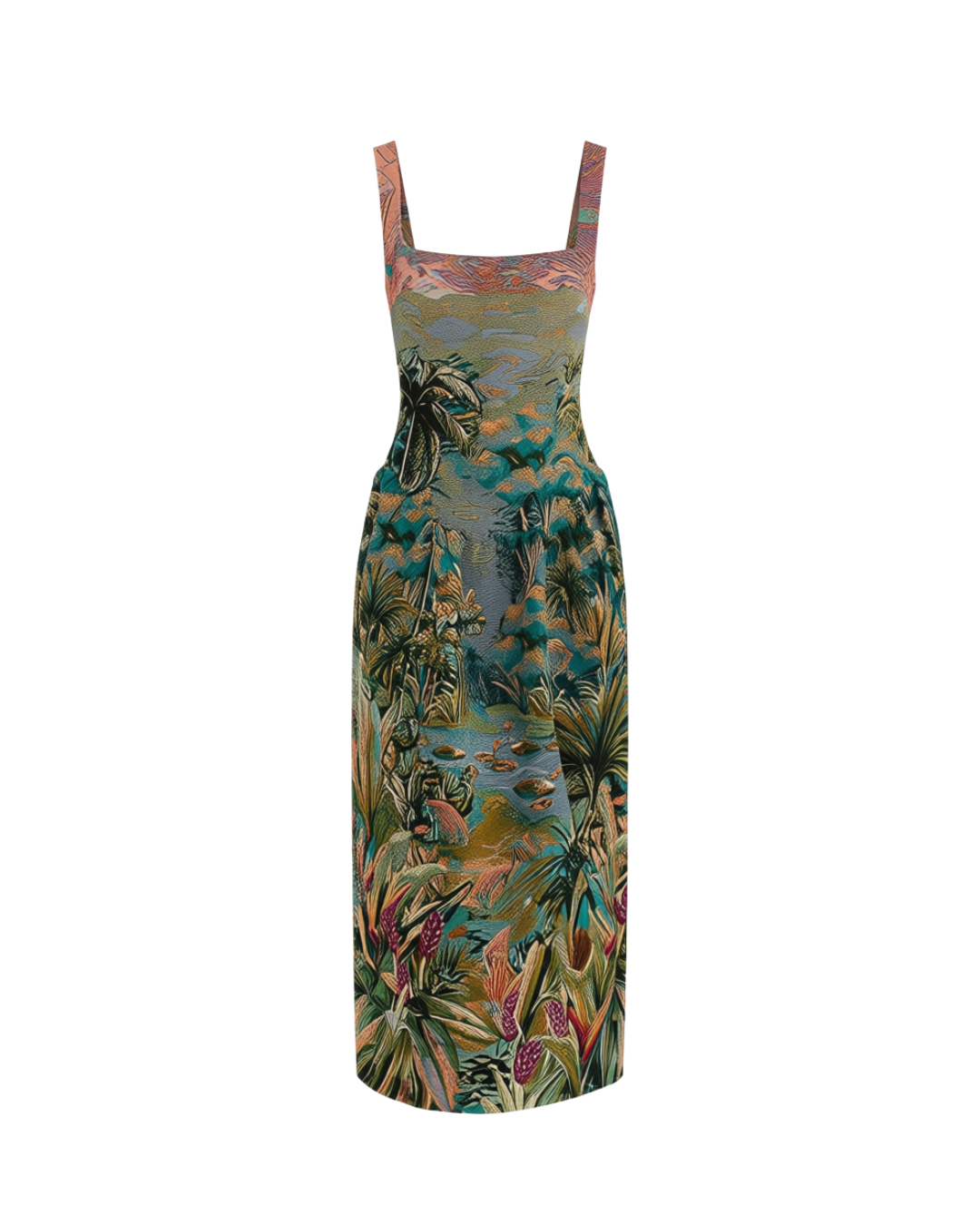 Petricor Multicolor Sleeveless Maxi Dress