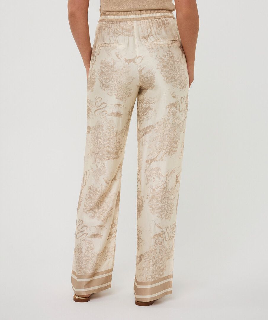 Silk Trousers in Safari Print