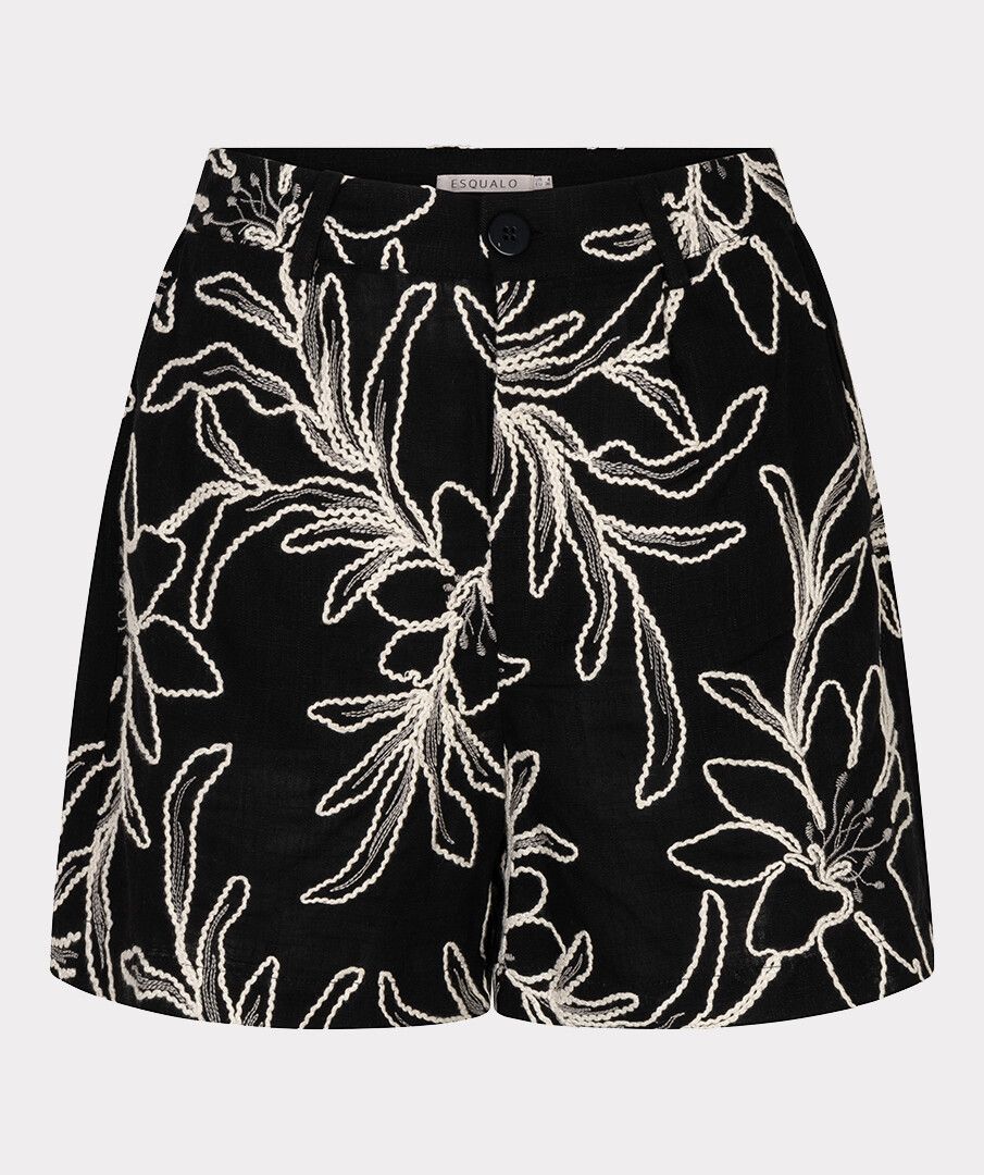Flower Embroidery Shorts