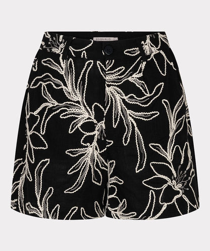 Flower Embroidery Shorts