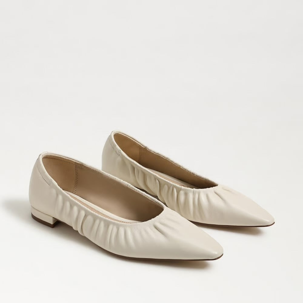 Essex Pointed Toe Ballet Flat in Leather
