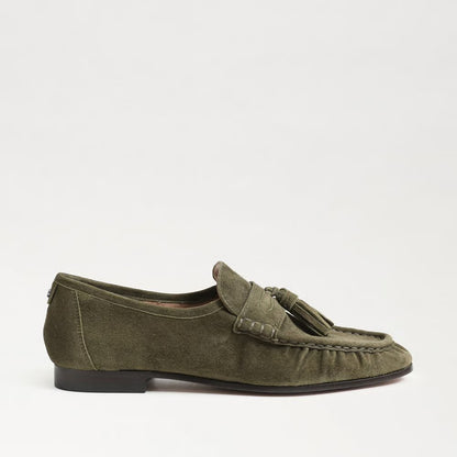 Lana Tassel Loafer in Olive Branch Suede
