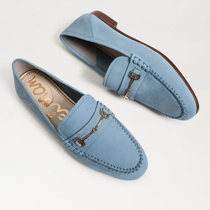 Loraine Unlined Loafer in Azure Blue Nubuck Suede