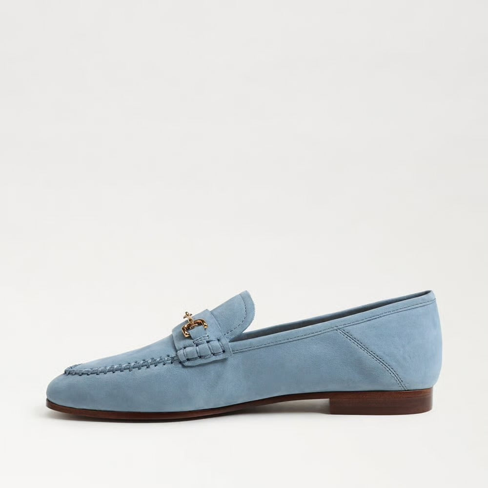 Loraine Unlined Loafer in Azure Blue Nubuck Suede