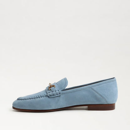 Loraine Unlined Loafer in Azure Blue Nubuck Suede