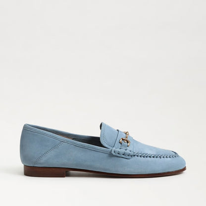 Loraine Unlined Loafer in Azure Blue Nubuck Suede