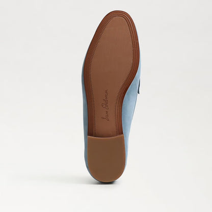 Loraine Unlined Loafer in Azure Blue Nubuck Suede