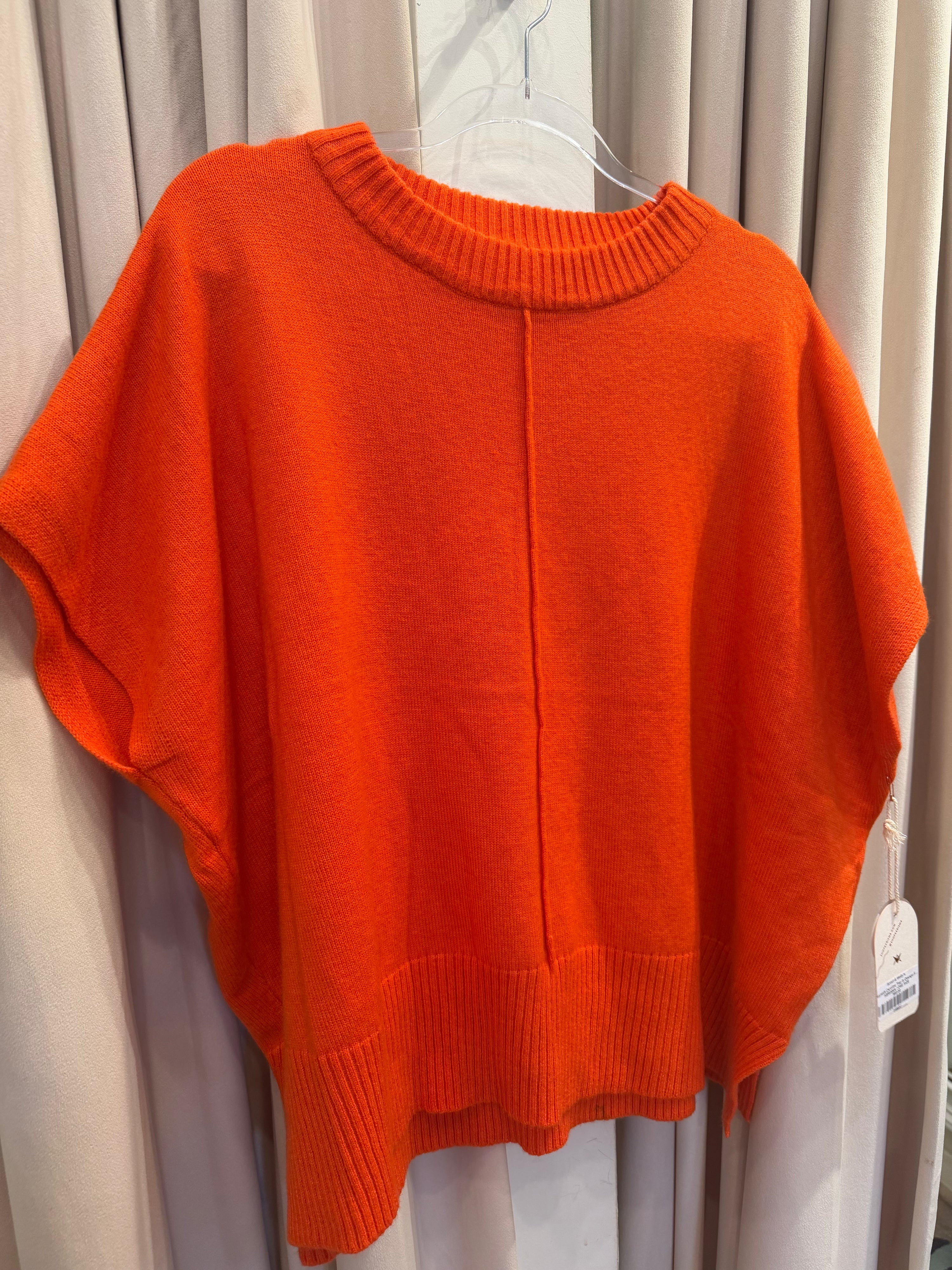 Gwyneth Caroline Top in Orange Flame - ONE SIZE