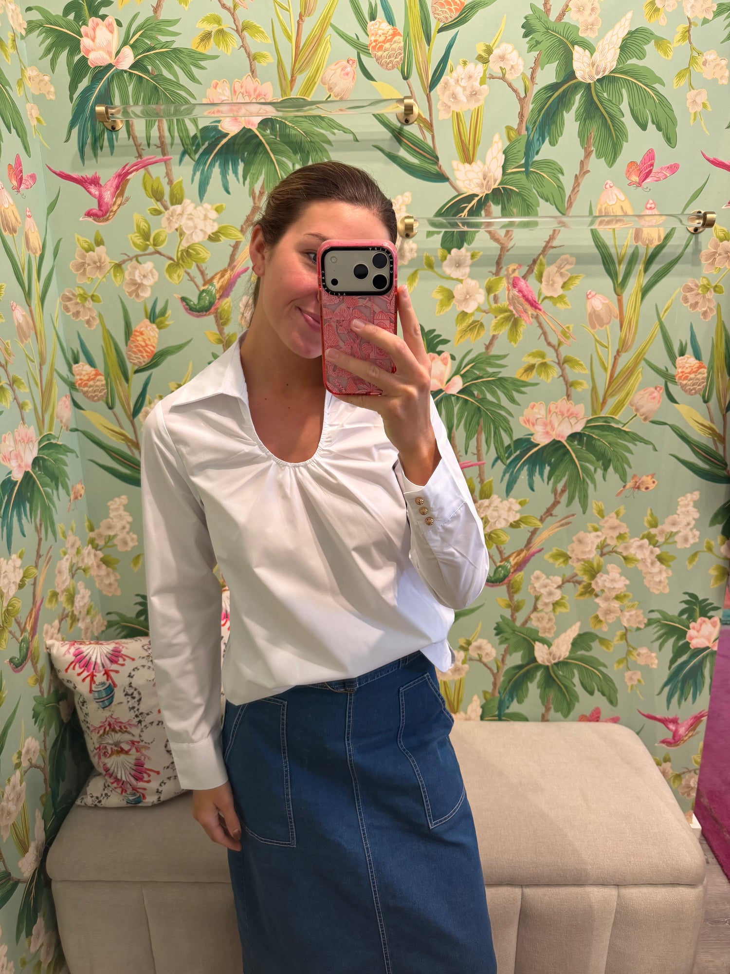 Horseshoe Blouse in White