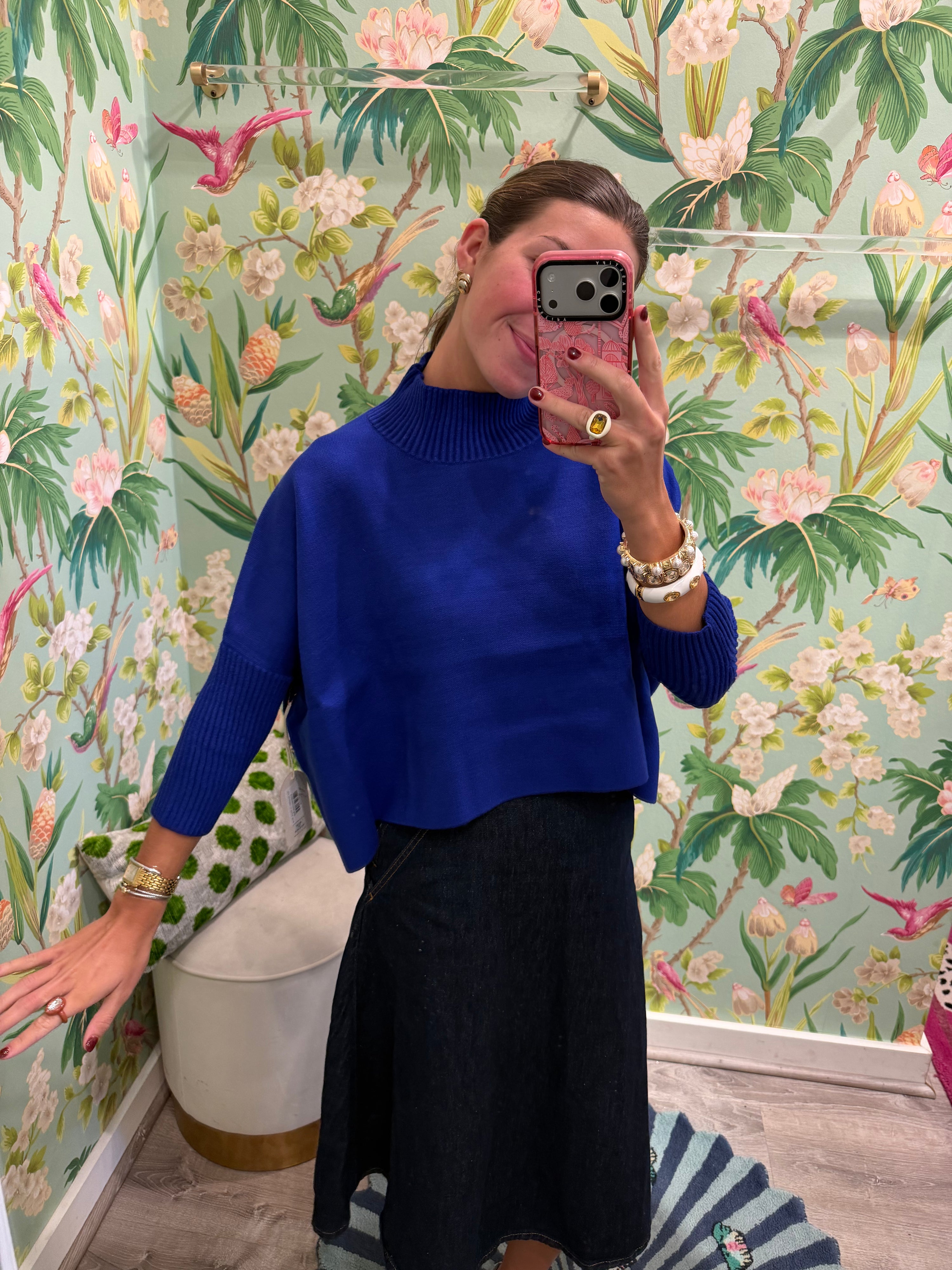 Aja Sweater in Royal Blue