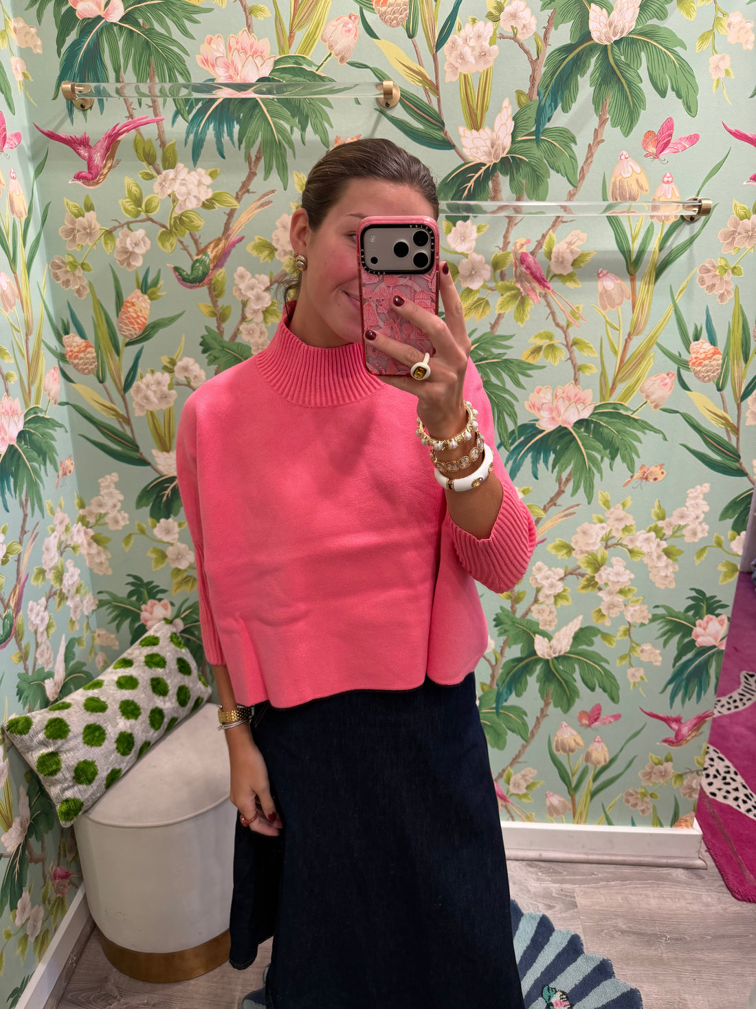 Aja Sweater in Italian Rose