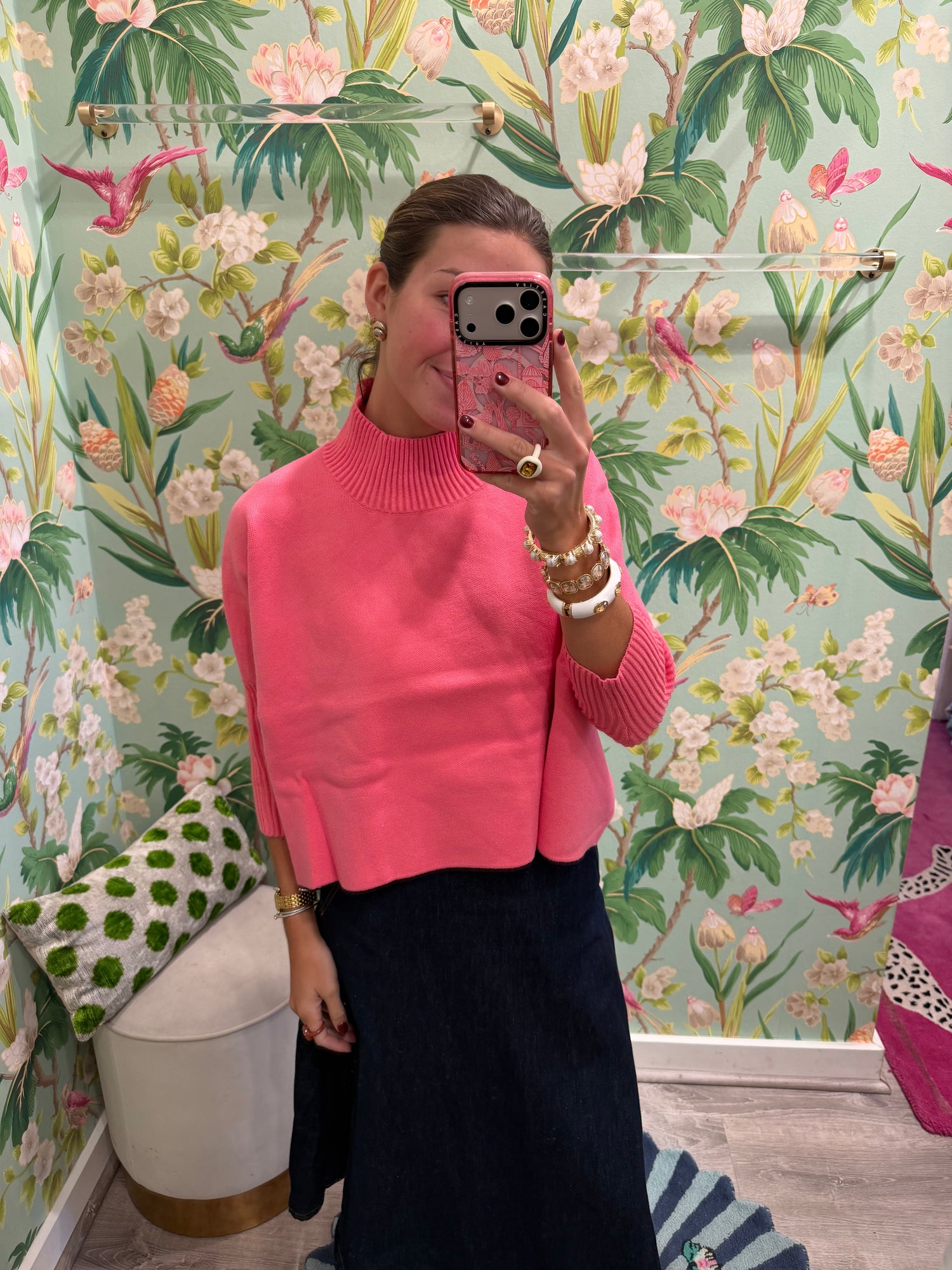 Aja Sweater in Italian Rose
