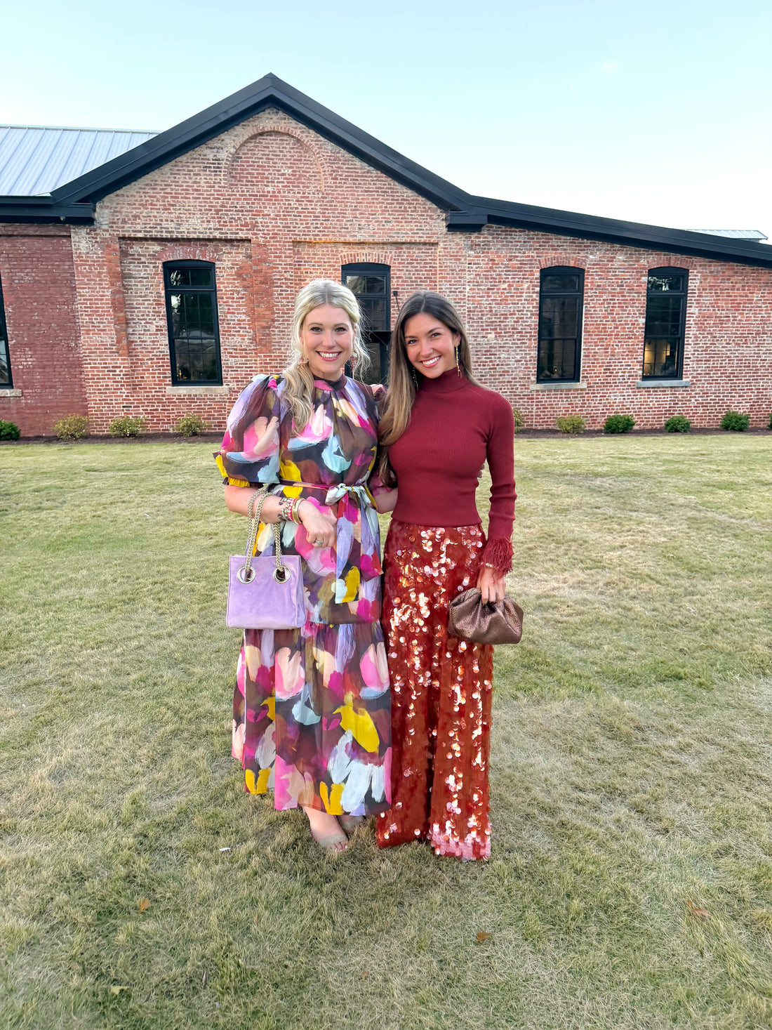 Pleated Neck Maxi in Harvest Brush