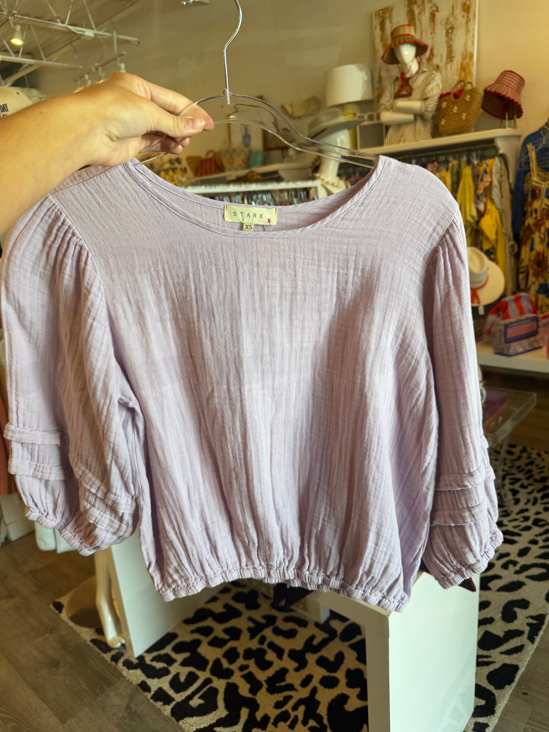 Garnet Top in Pale Violet