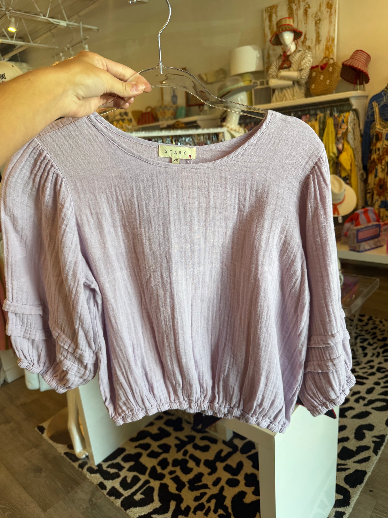 Garnet Top in Pale Violet