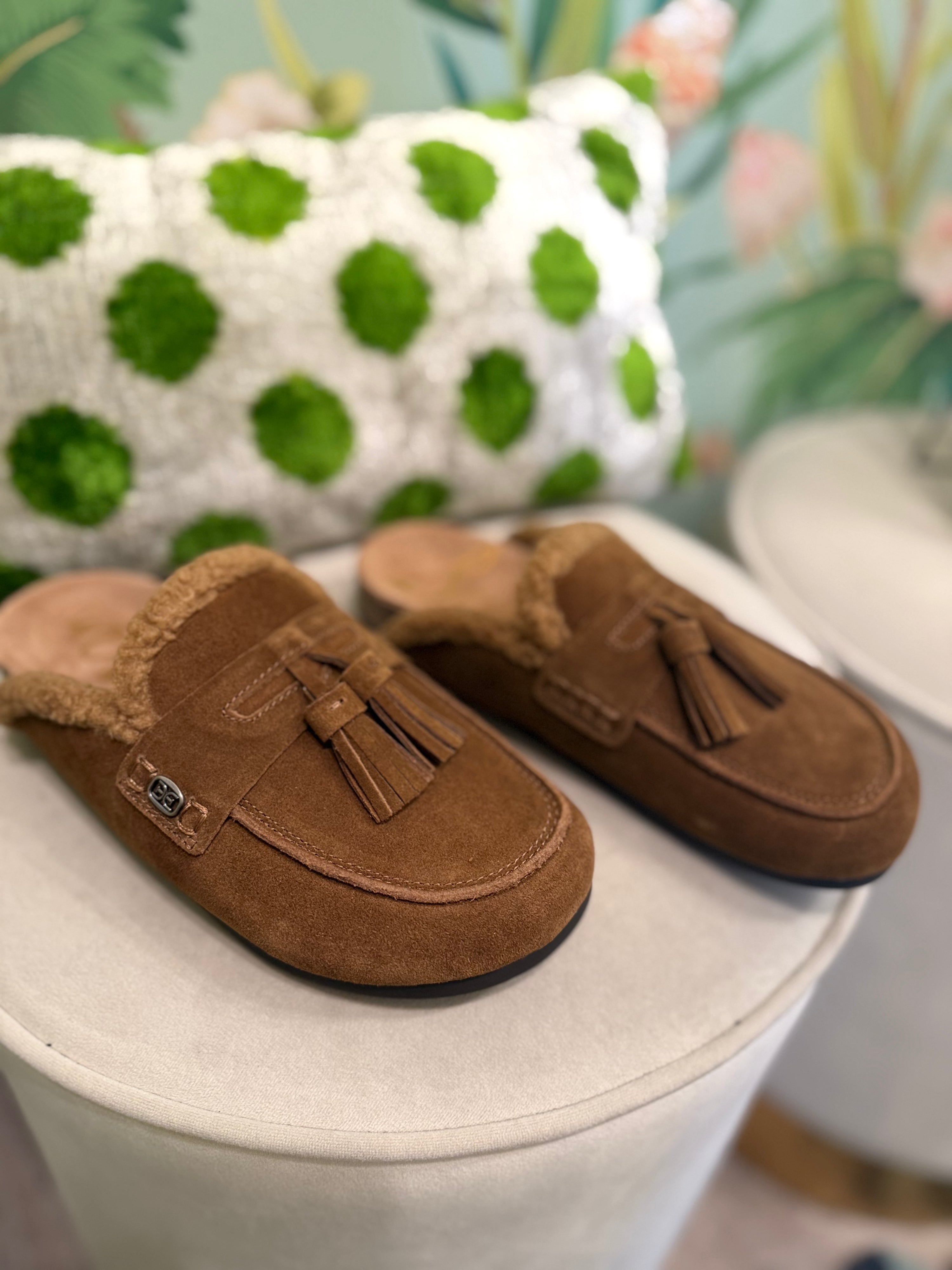 Astrid Cozy Mule in Nutmeg Suede