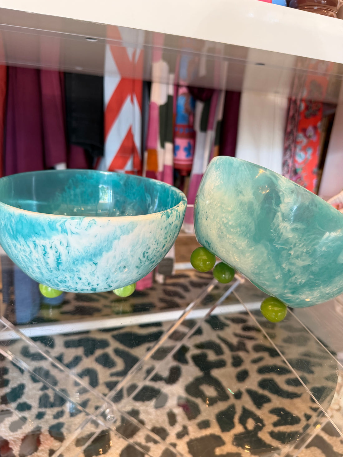 Resin Footed Serving Bowl