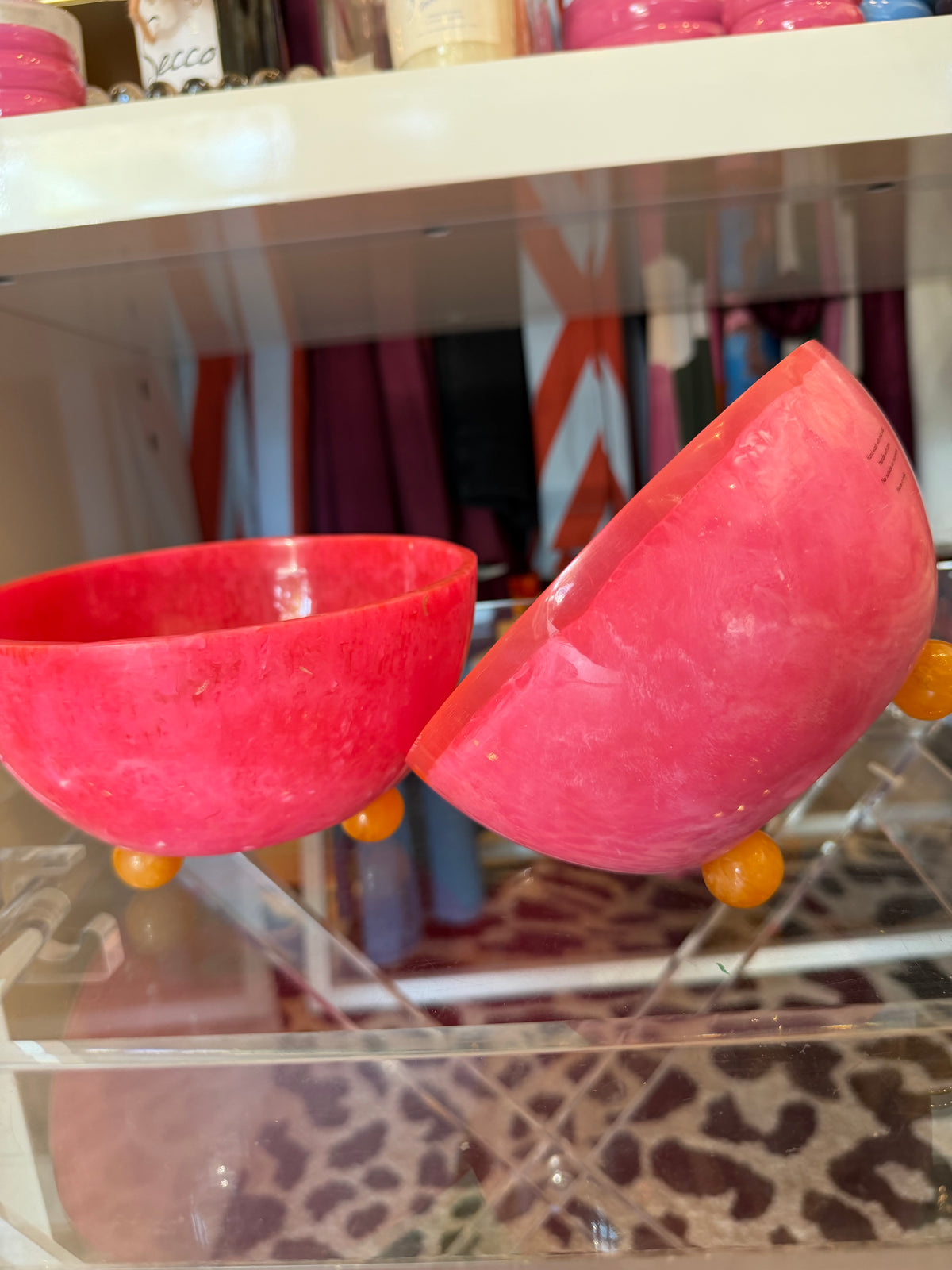 Resin Footed Serving Bowl